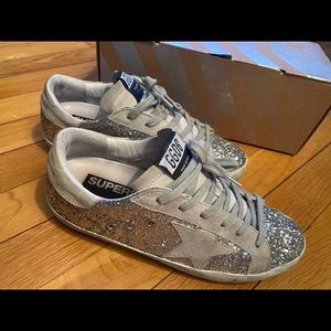 Golden Goose raw glitter sneakers